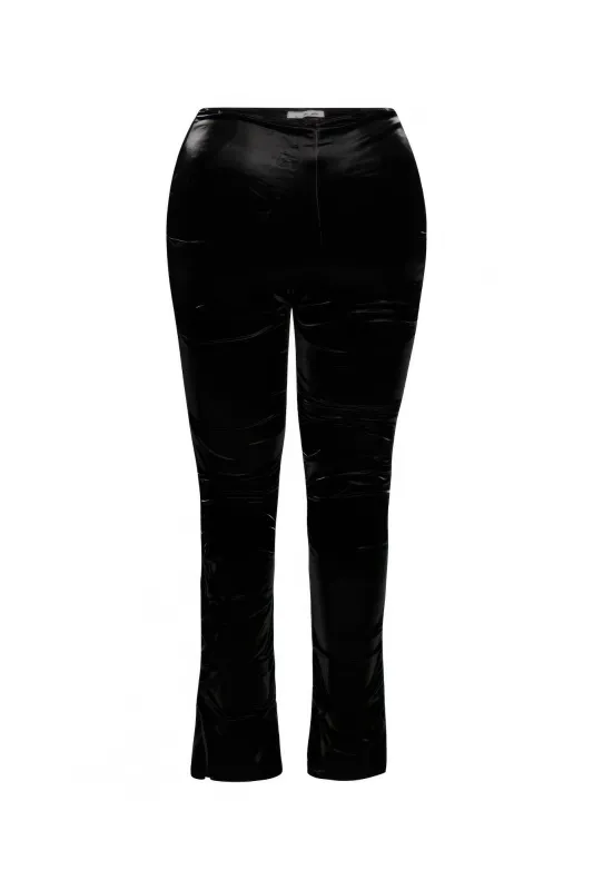 Velvet Pu Ruched Pants made by Gigi Laurent