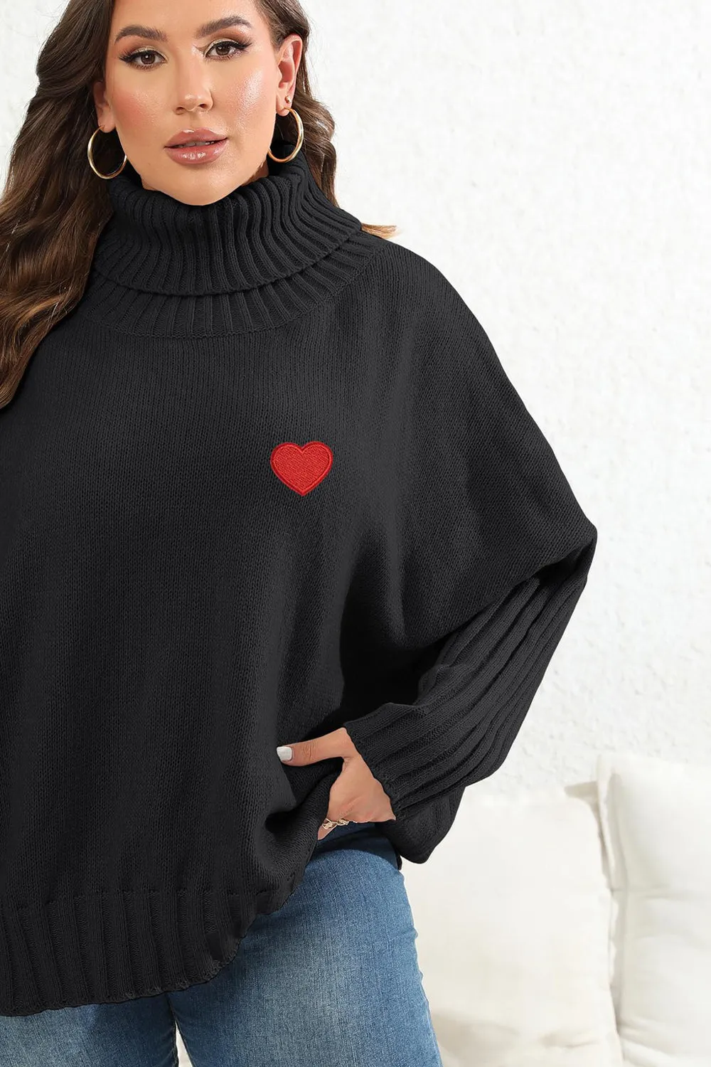 Plus Size Turtle Neck Long Sleeve Sweater sold by Gigi Laurent product image thumbnail 3