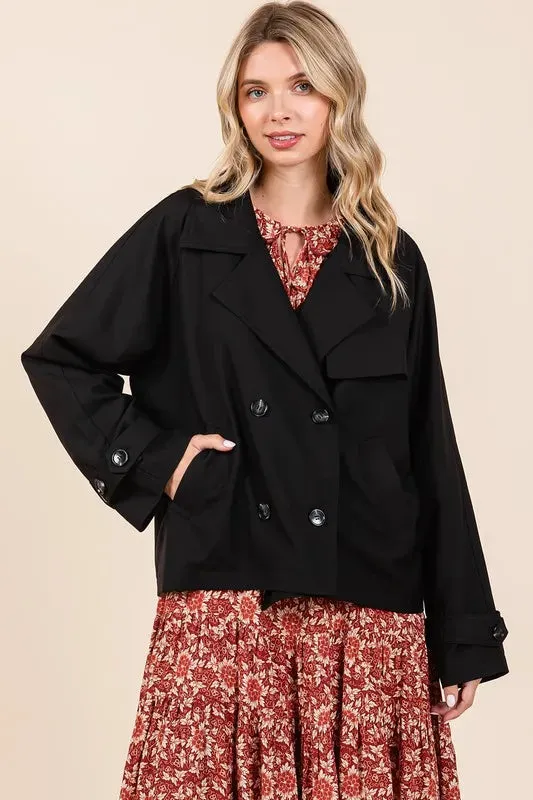 Mittoshop Double Breasted Long Sleeve Trench Coat Jacket sold by Gigi Laurent product image thumbnail 4