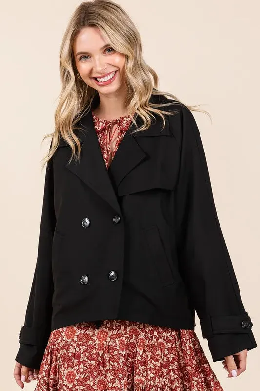 Mittoshop Double Breasted Long Sleeve Trench Coat Jacket sold by Gigi Laurent product image thumbnail 5