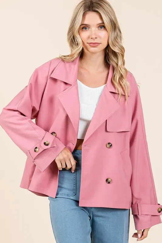 Mittoshop Double Breasted Long Sleeve Trench Coat Jacket sold by Gigi Laurent