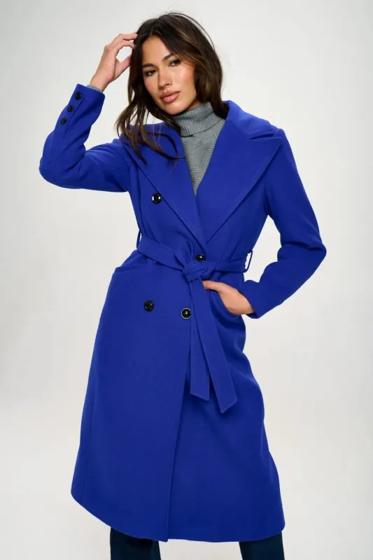 Coalition LA Double-Breasted Longline Coat with Belt sold by Gigi Laurent