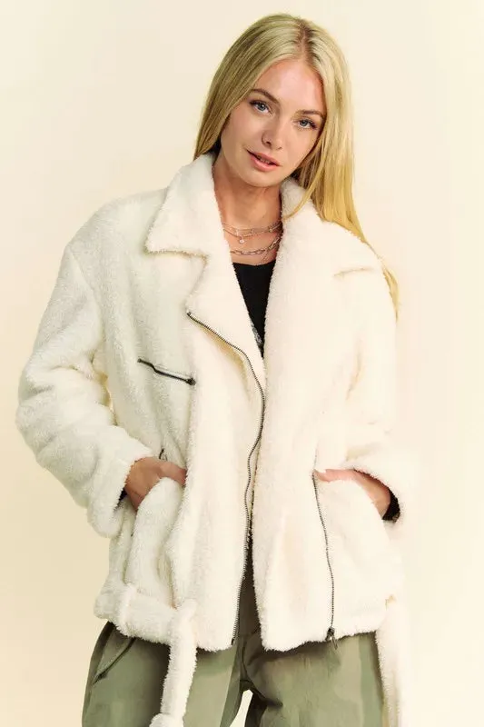 Davi & Dani Faux Fur Zip Up Jacket sold by Gigi Laurent