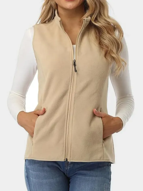 Zip Up Turtleneck Vest with Pockets sold by Gigi Laurent