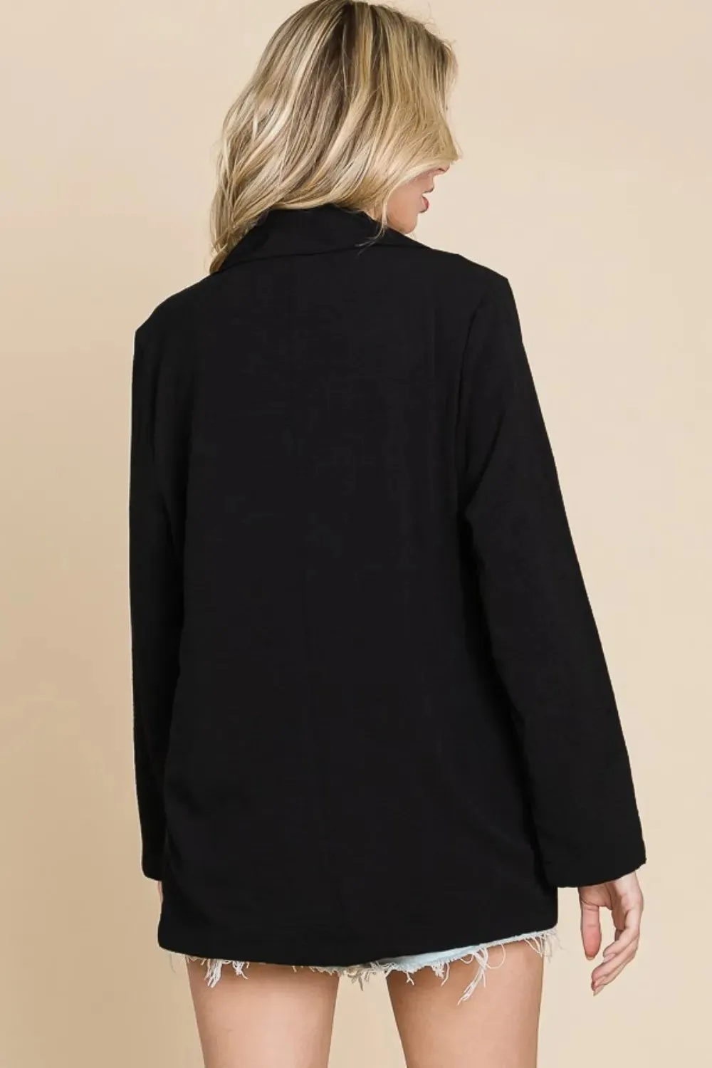 Culture Code One Button Long Sleeve Blazer with Pockets sold by Gigi Laurent product image thumbnail 2