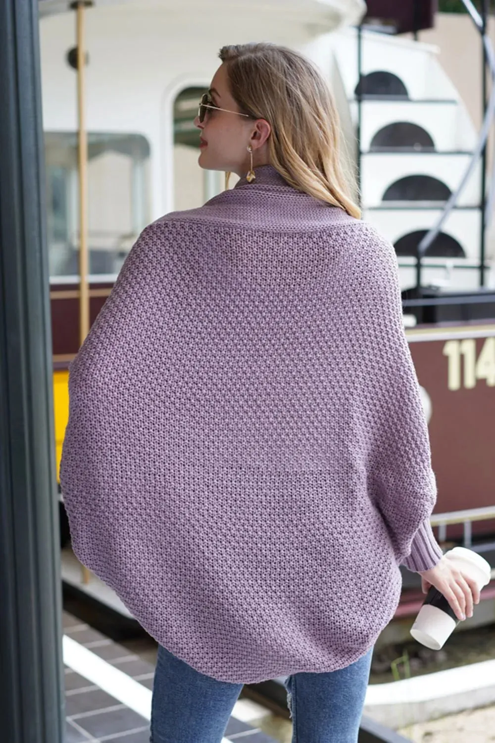 Open Front Batwing Sleeve Cardigan sold by Gigi Laurent product image thumbnail 5