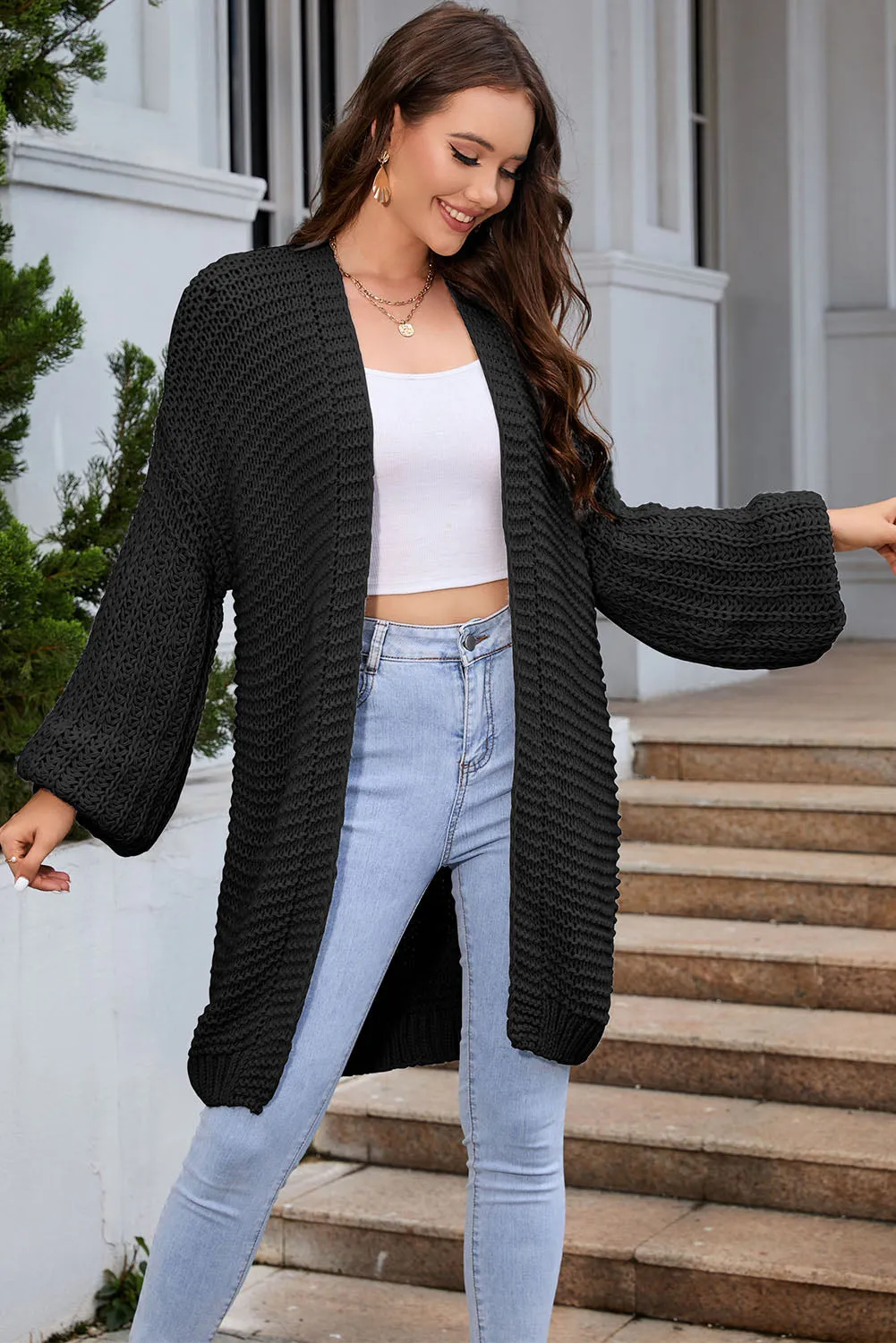 Open Front Longline Cardigan sold by Gigi Laurent product image thumbnail 4