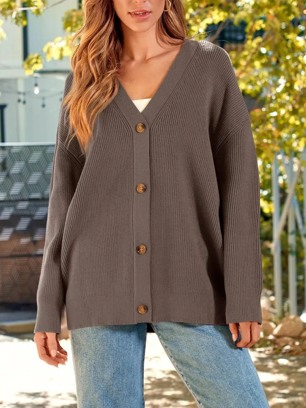 Button Down Long Sleeve Cardigan sold by Gigi Laurent product image thumbnail 4