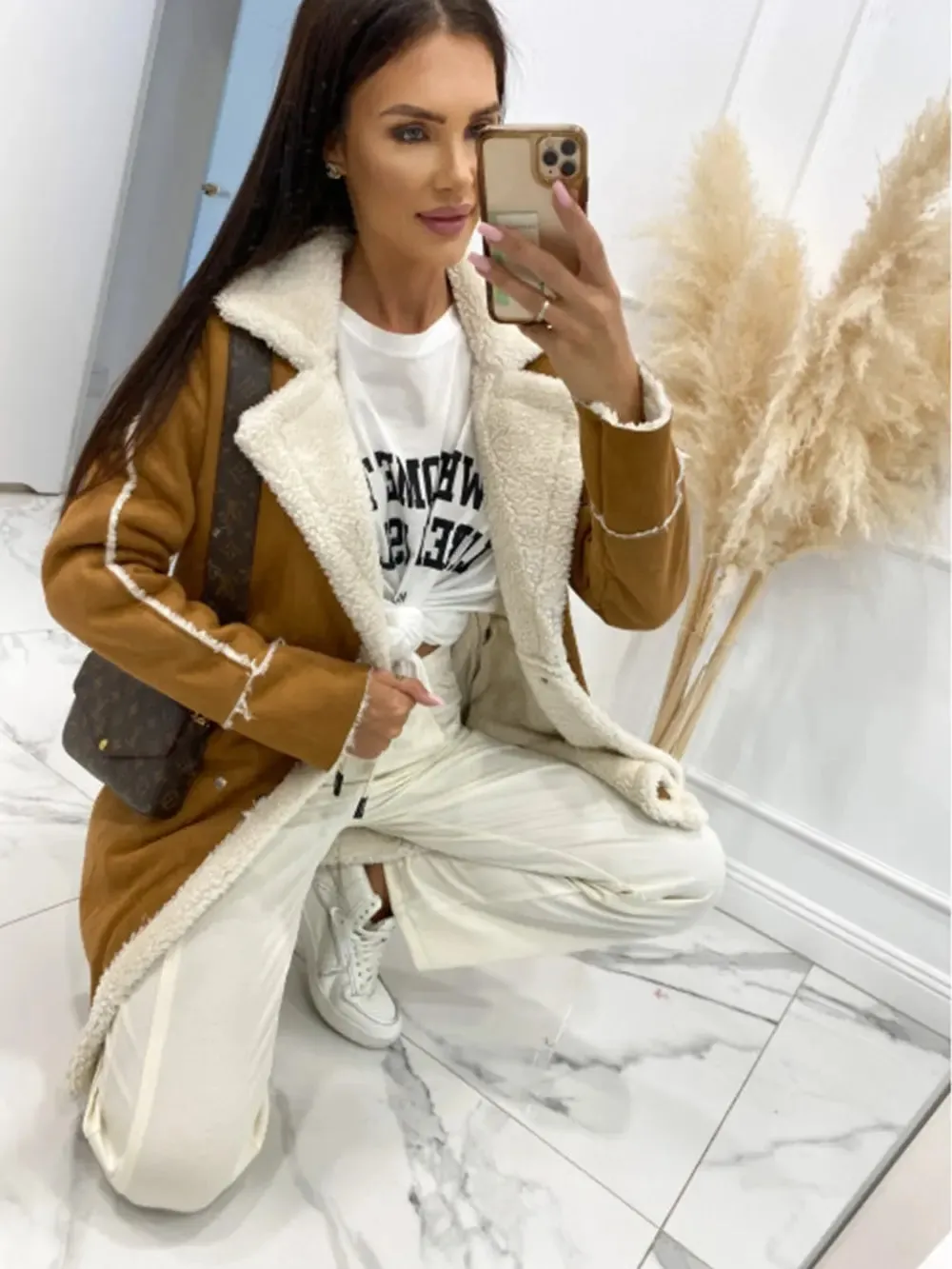 Lapel Collar Exposed Seam Buttoned Coat sold by Gigi Laurent product image thumbnail 2