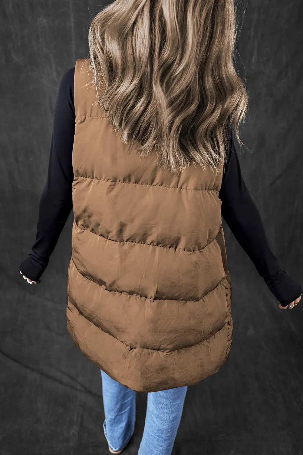 Pocketed Zip Up Vest Coat sold by Gigi Laurent product image thumbnail 4