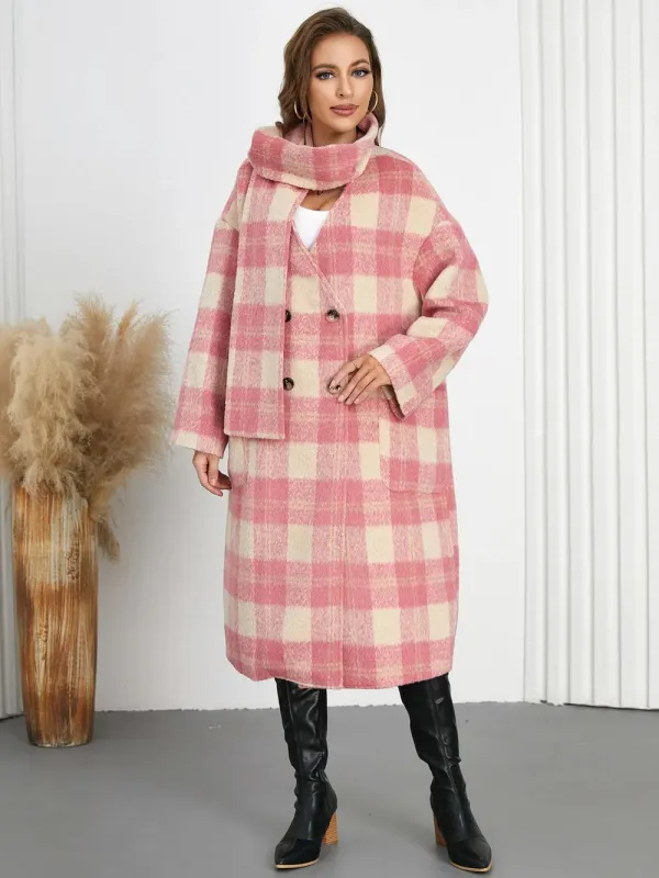 Plaid Button Up Long Sleeve Coat sold by Gigi Laurent