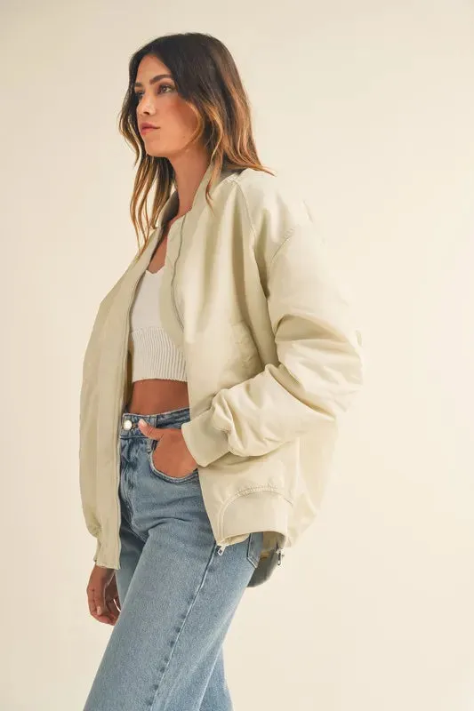 MABLE Back Ruched Utiltiy Bomber Jacket sold by Gigi Laurent product image thumbnail 3