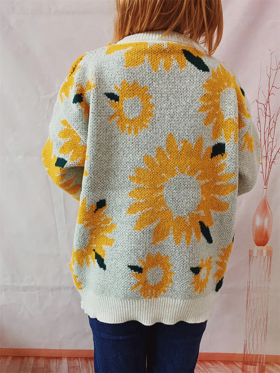 Sunflower Dropped Shoulder Long Sleeve Sweater sold by Gigi Laurent product image thumbnail 2