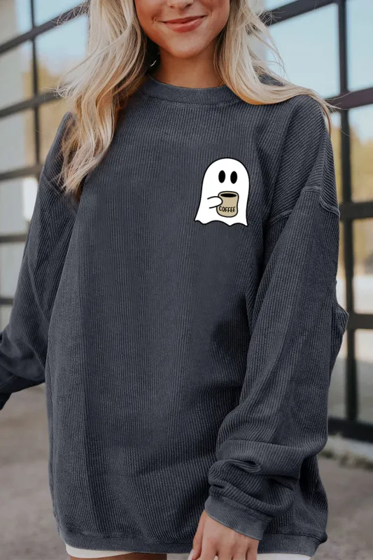 Ghost Graphic Drop Shoulder Sweatshirt sold by Gigi Laurent