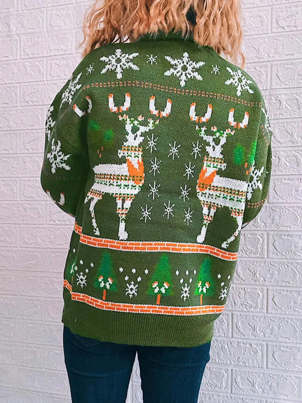 Turtleneck Drop Shoulder Long Sleeve Sweater sold by Gigi Laurent product image thumbnail 3