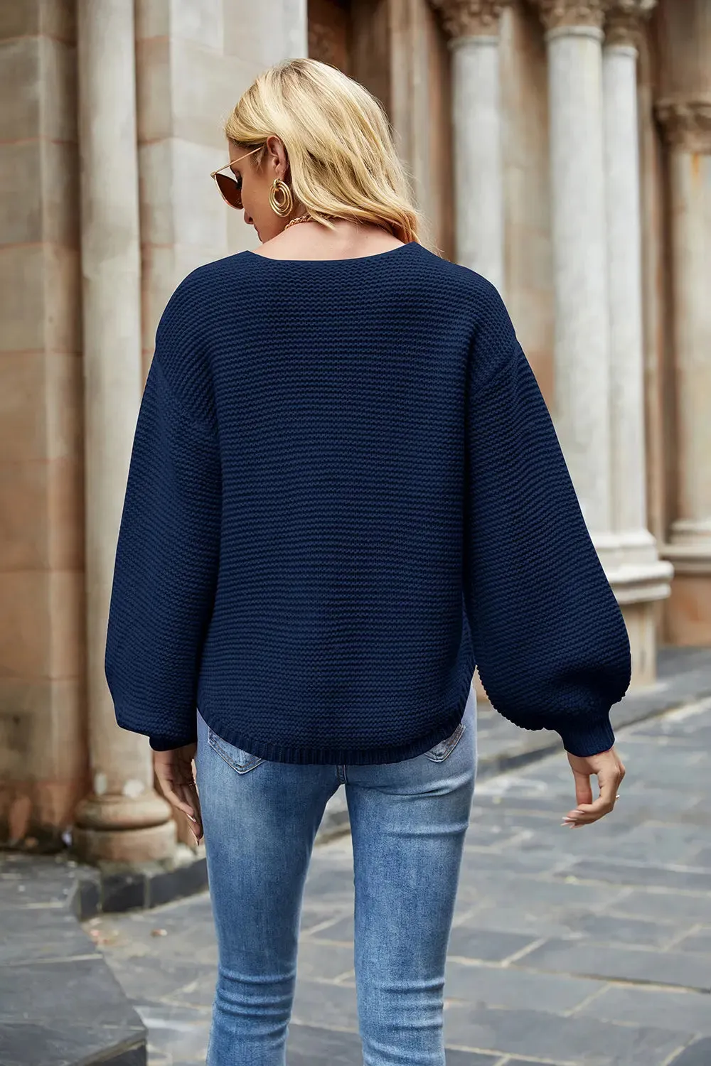 Round Neck Lantern Sleeve Sweater sold by Gigi Laurent product image thumbnail 5