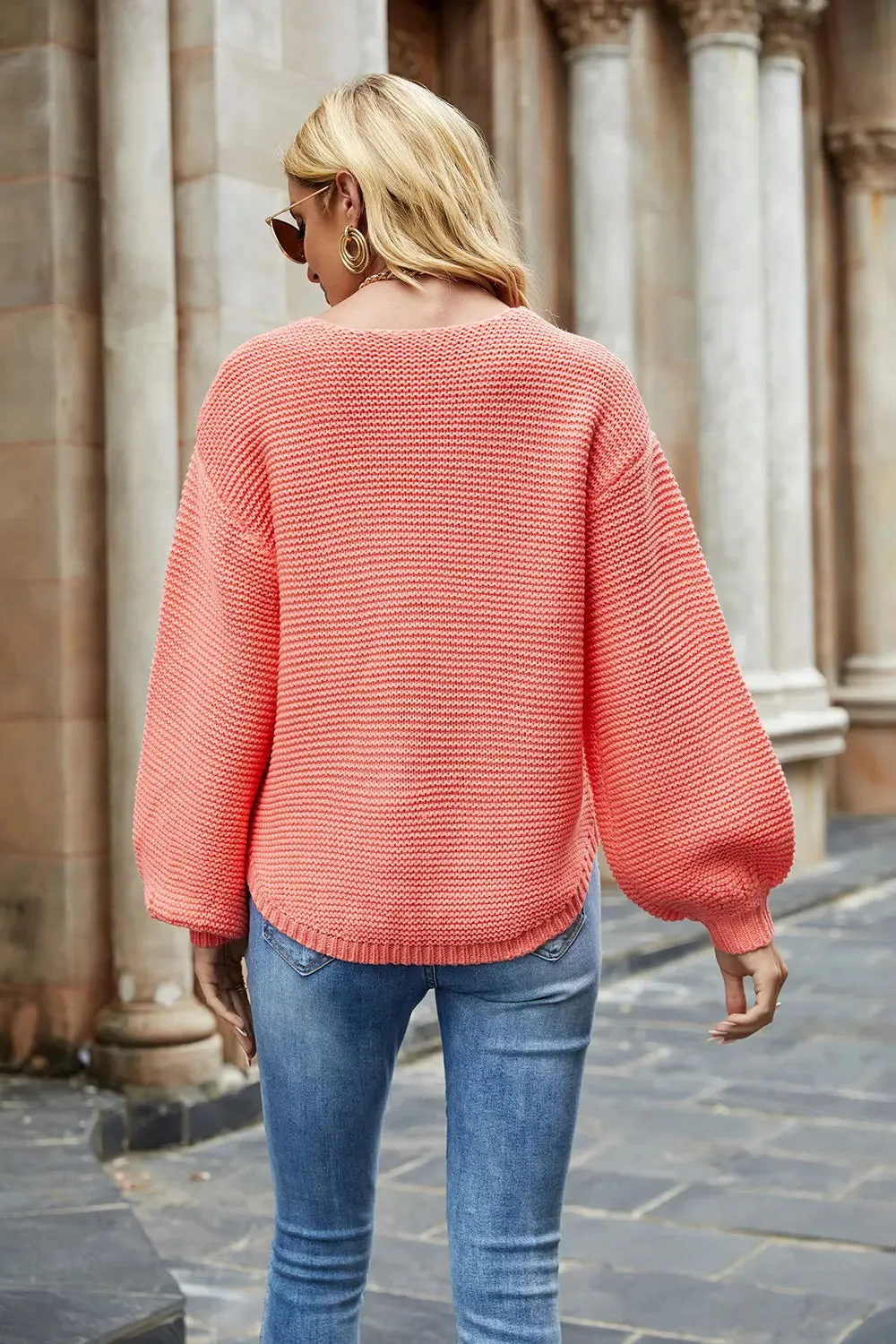 Round Neck Lantern Sleeve Sweater sold by Gigi Laurent product image thumbnail 2
