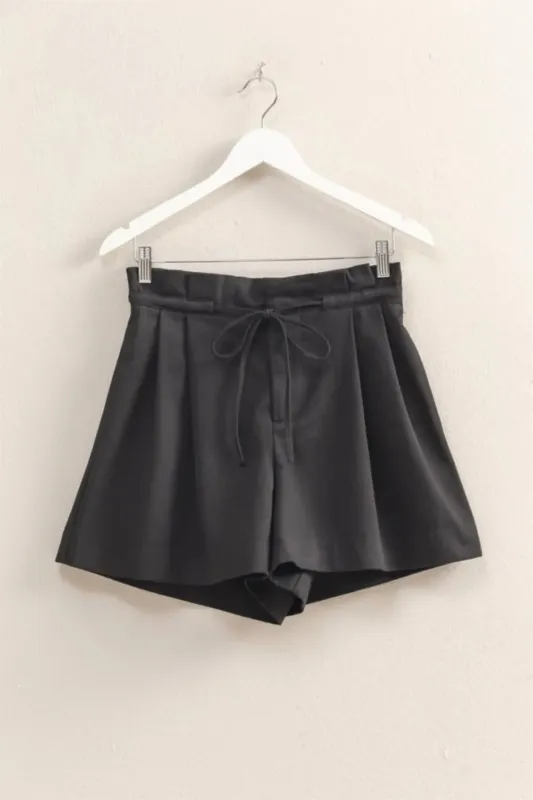 HYFVE High-Waisted Washed Twill Paperbag Shorts sold by Gigi Laurent