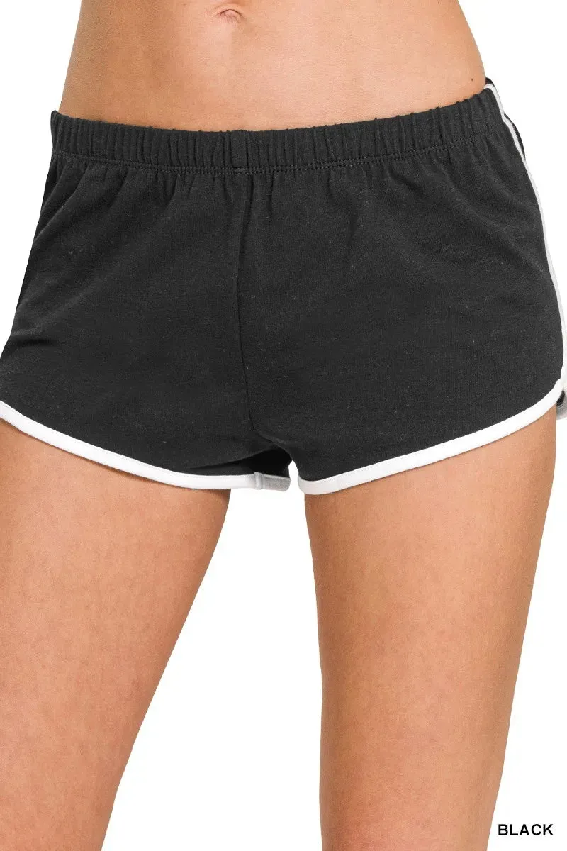 Zenana Elastic Waistband Dolphin Shorts sold by Gigi Laurent