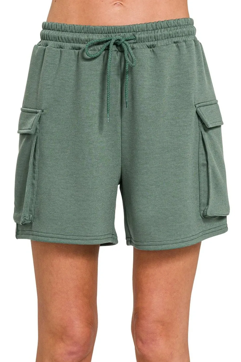 Zenana Scuba Thigh Pocket Shorts sold by Gigi Laurent product image thumbnail 2