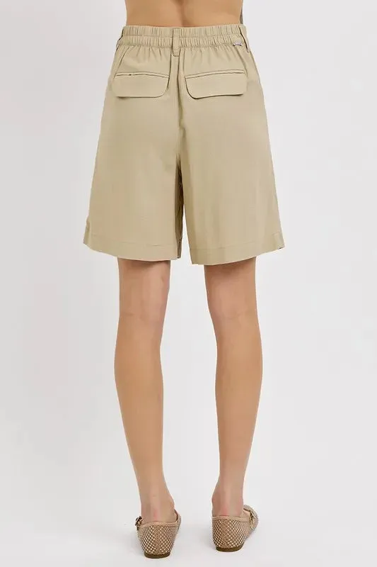 RISEN High Rise Pleated Front Shorts sold by Gigi Laurent product image thumbnail 4