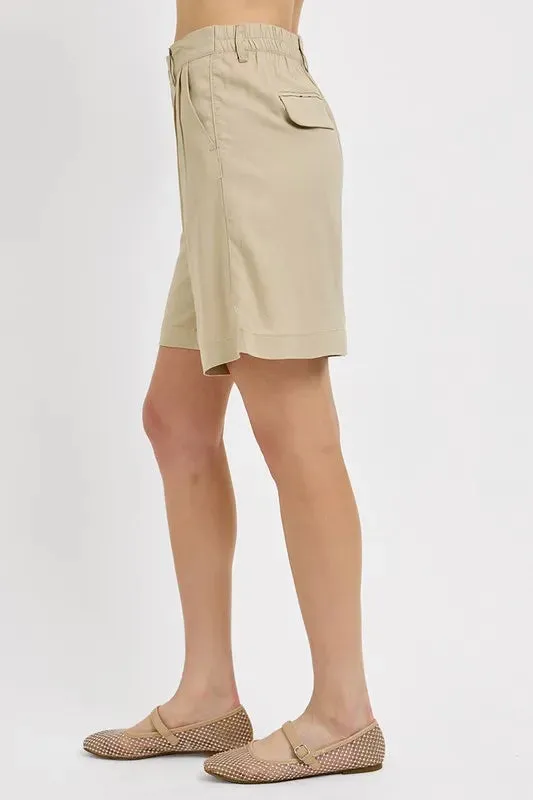 RISEN High Rise Pleated Front Shorts sold by Gigi Laurent product image thumbnail 3