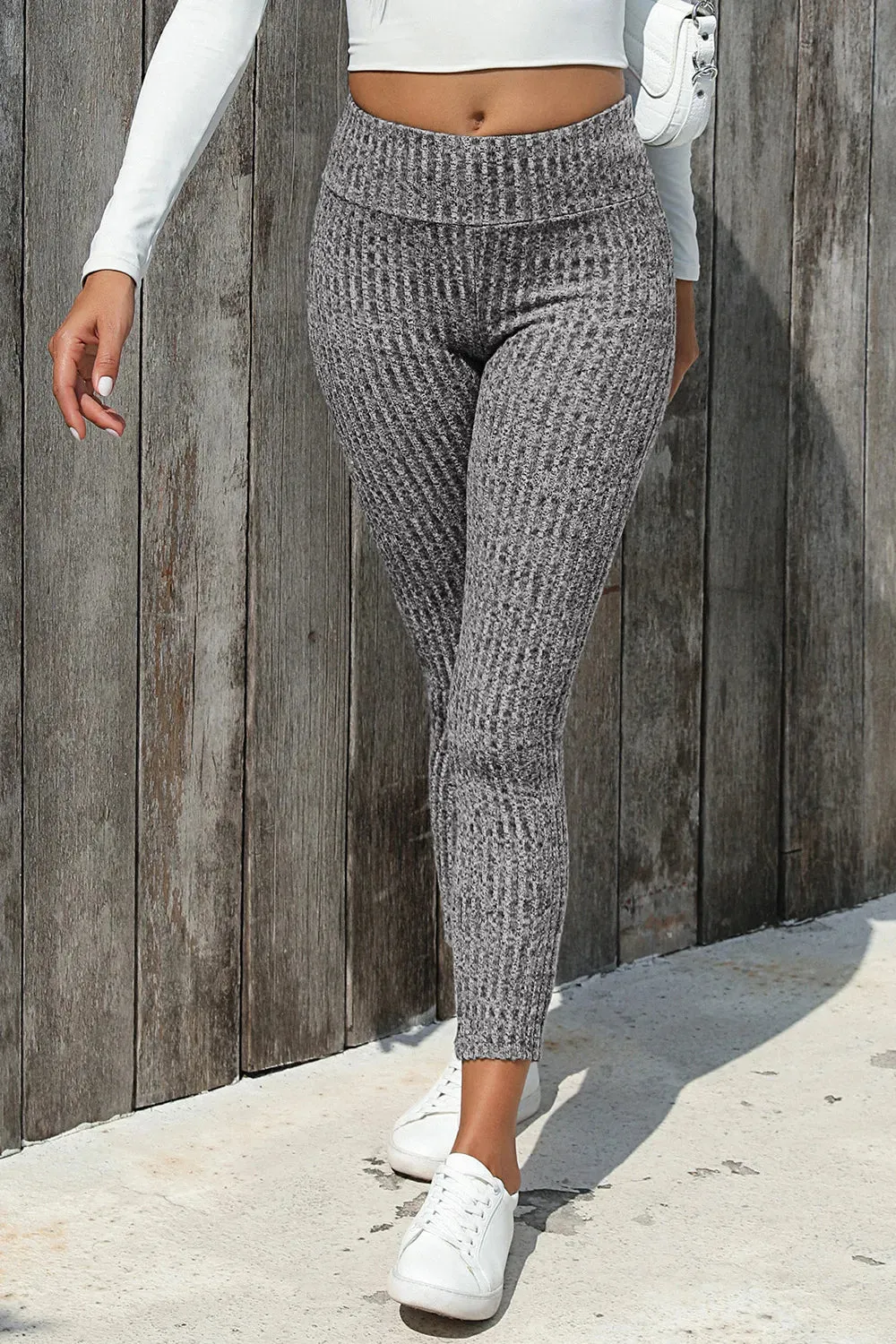 Ribbed High Waist Leggings sold by Gigi Laurent product image thumbnail 3