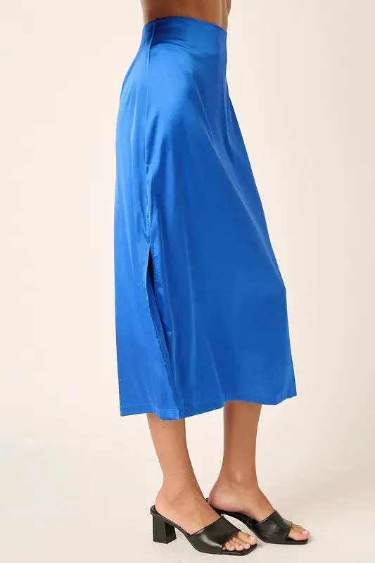 Mittoshop Side Slit Satin Midi Skirt sold by Gigi Laurent product image thumbnail 4