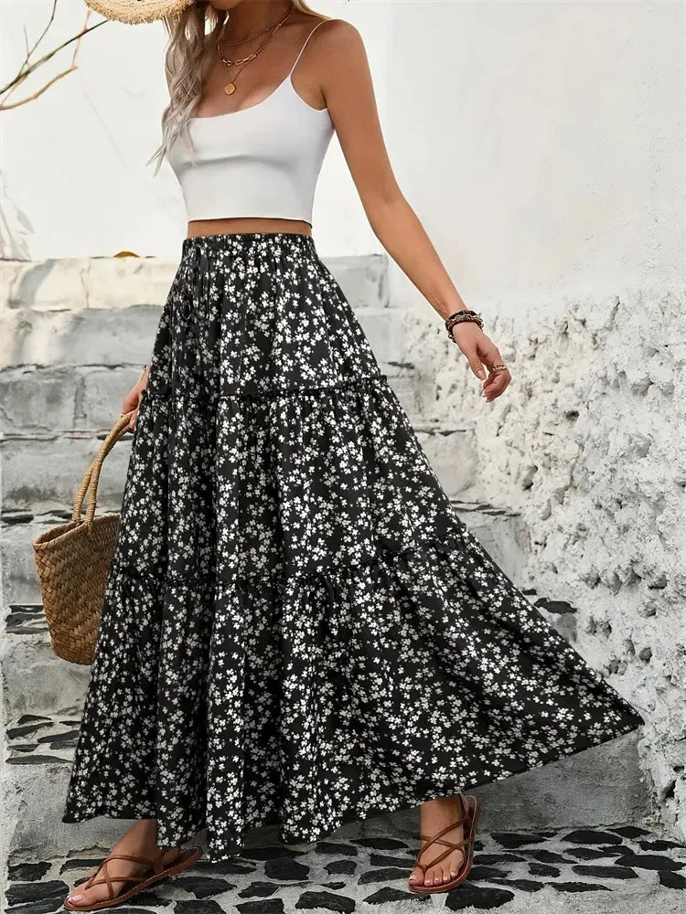 Tiered Floral Maxi Skirt sold by Gigi Laurent product image thumbnail 4