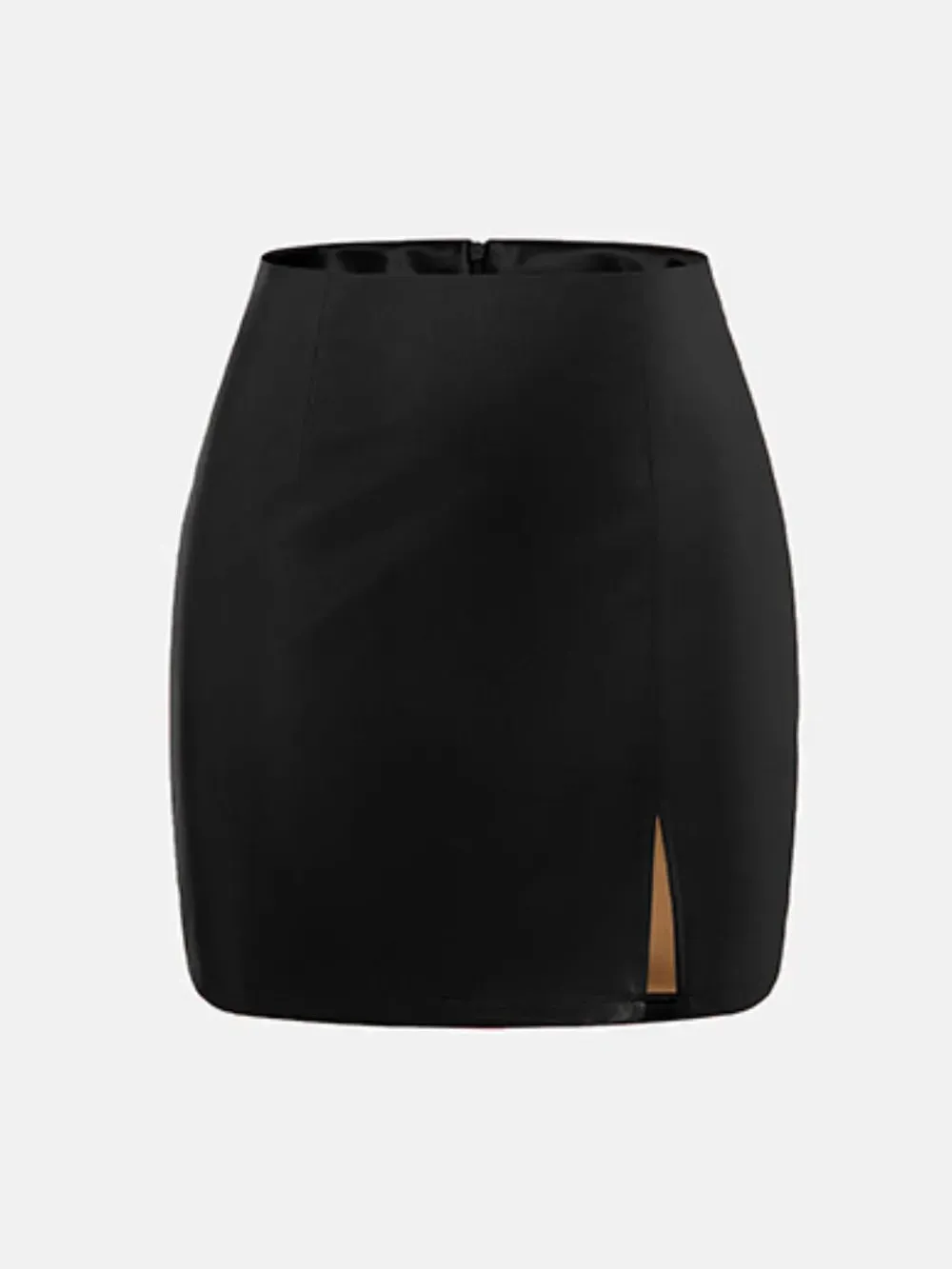 Slit Mini Skirt with Zipper sold by Gigi Laurent product image thumbnail 4