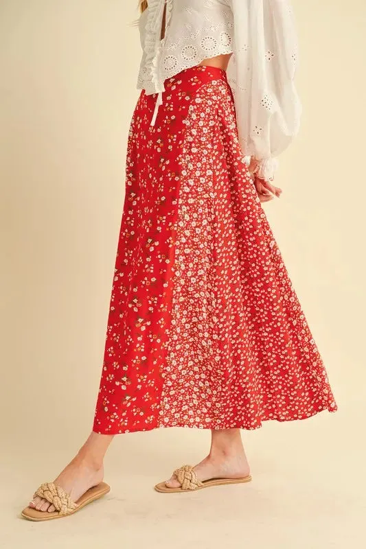 Aemi + Co Floral Elastic Waist Maxi Skirt sold by Gigi Laurent product image thumbnail 4