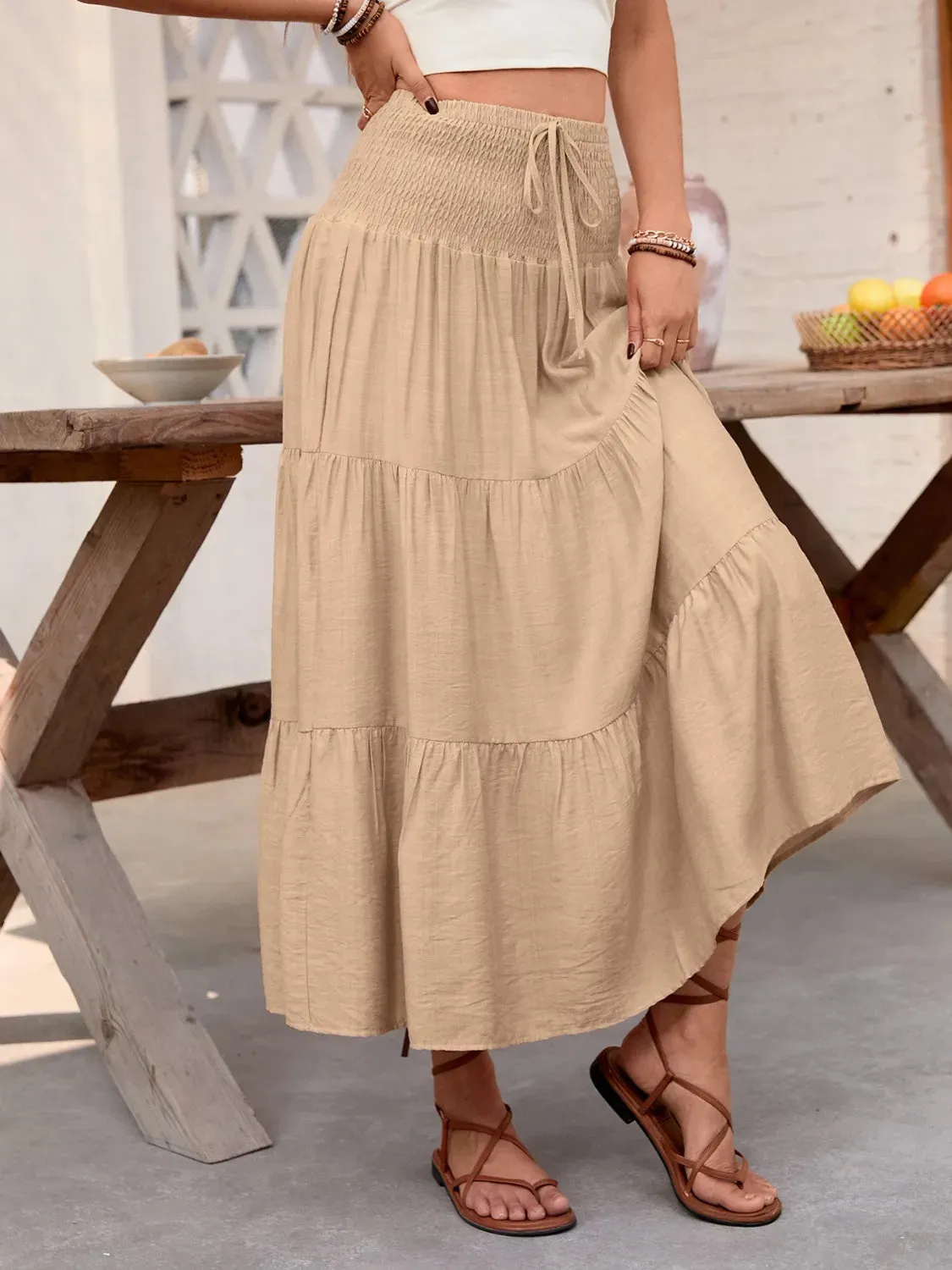 Smocked Tiered Skirt sold by Gigi Laurent product image thumbnail 5