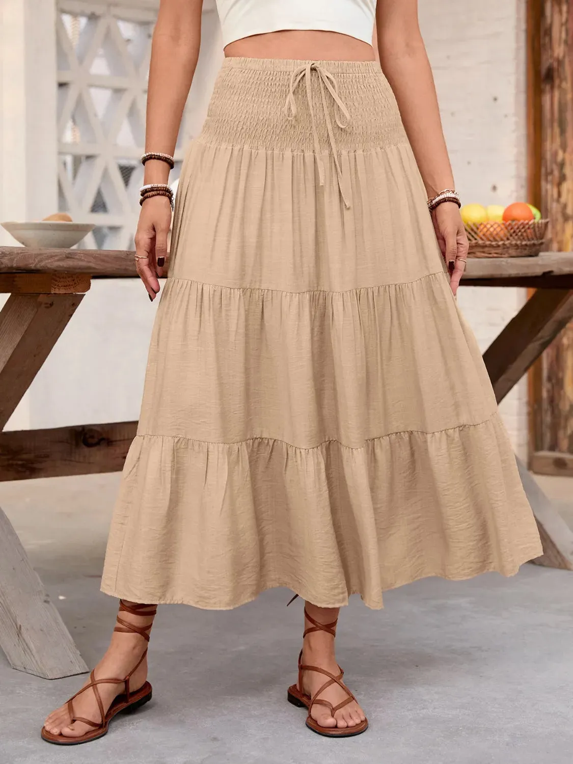 Smocked Tiered Skirt sold by Gigi Laurent product image thumbnail 2