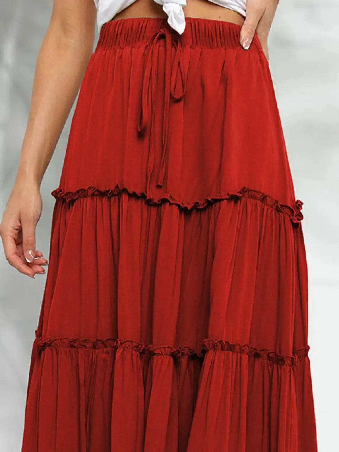Frill Tiered Midi Skirt sold by Gigi Laurent product image thumbnail 3