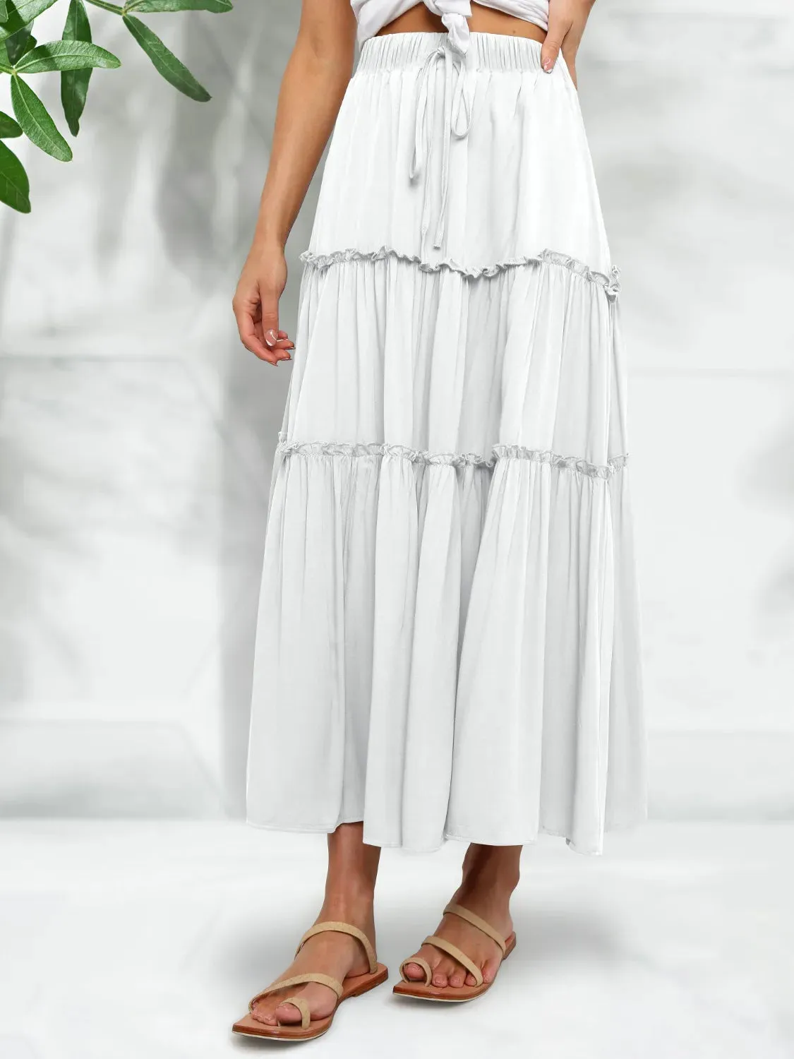 Frill Tiered Midi Skirt sold by Gigi Laurent product image thumbnail 5
