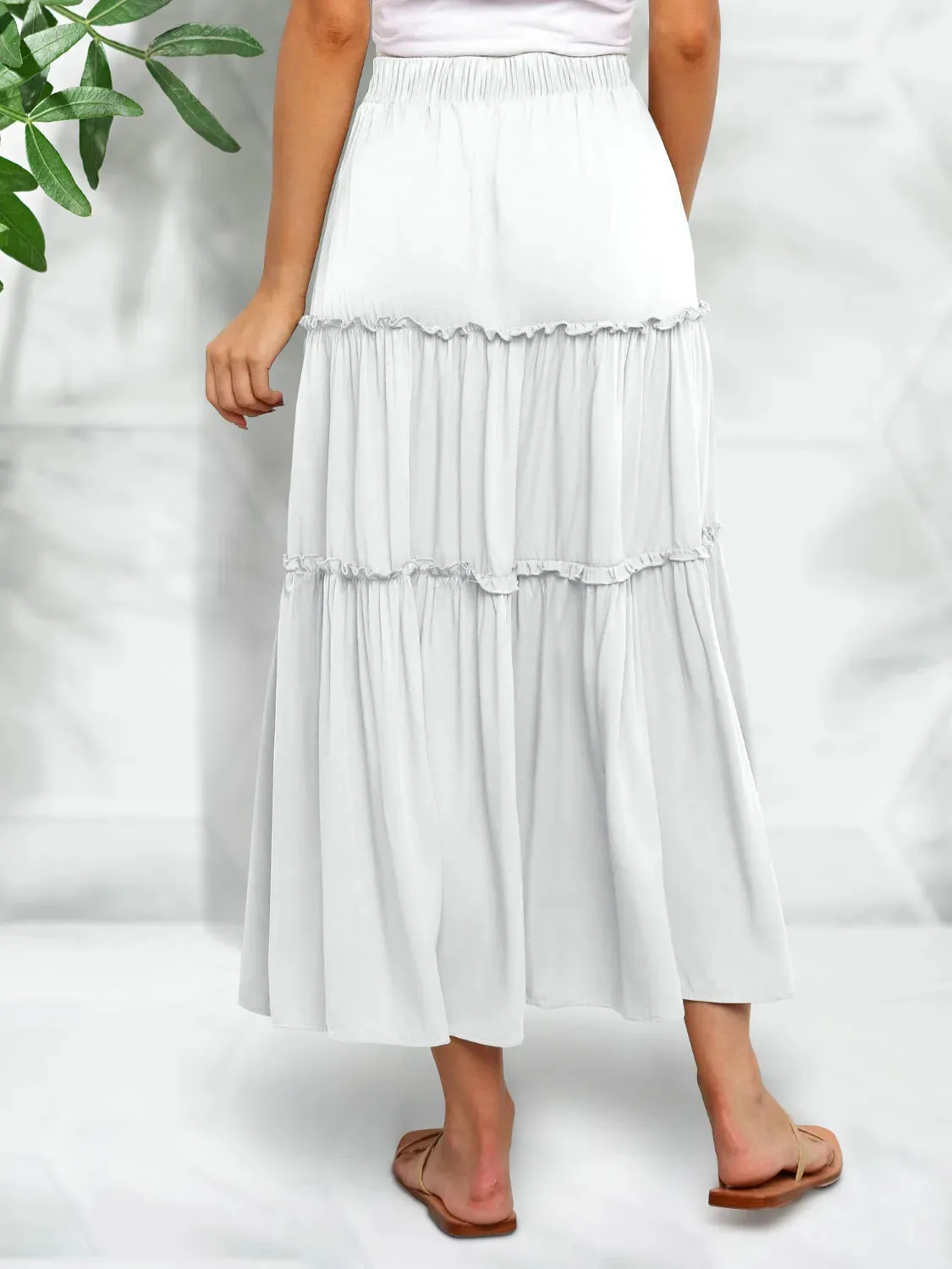 Frill Tiered Midi Skirt sold by Gigi Laurent product image thumbnail 4