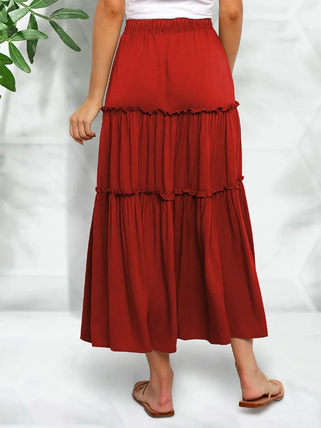 Frill Tiered Midi Skirt sold by Gigi Laurent product image thumbnail 2