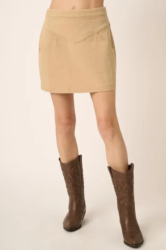 Mittoshop Zipper Back Twill Mini Skirt sold by Gigi Laurent product image thumbnail 2