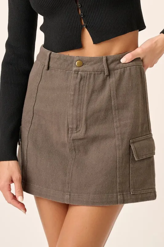 Mittoshop Cargo Mini Skirt with Side Pockets sold by Gigi Laurent
