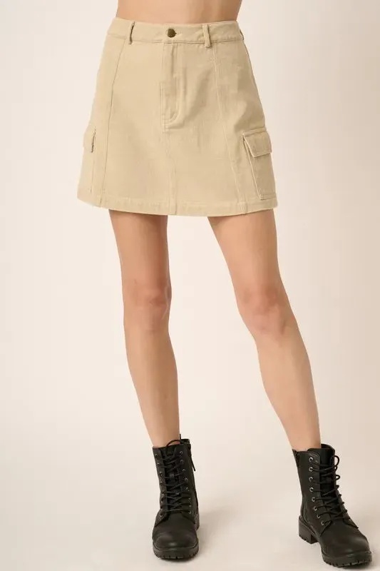 Mittoshop Cargo Mini Skirt with Side Pockets sold by Gigi Laurent