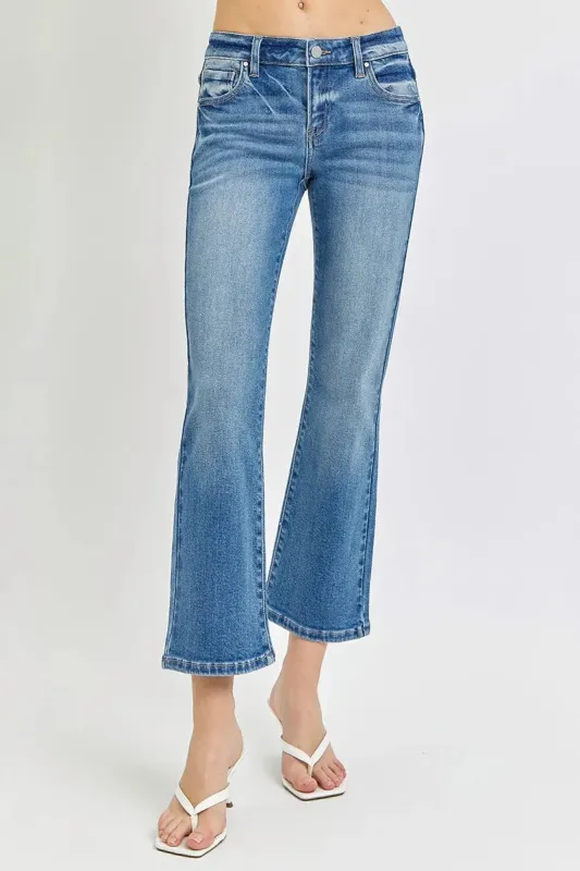RISEN Full Size Low Rise Crop Flare Jeans Plus Size sold by Gigi Laurent