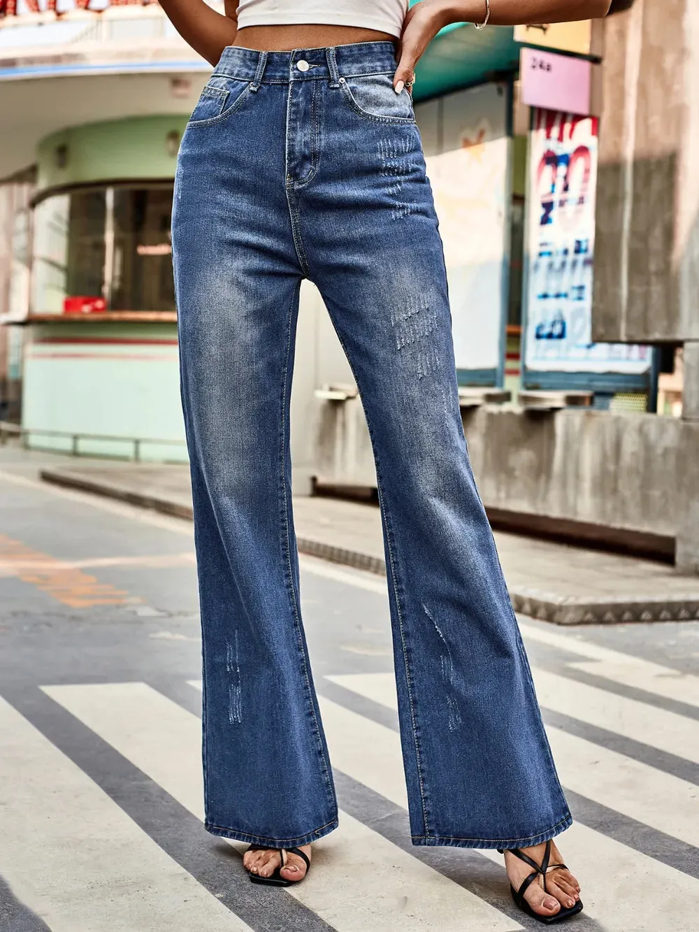 High Rise Bootcut Jeans with Pockets sold by Gigi Laurent product image thumbnail 5