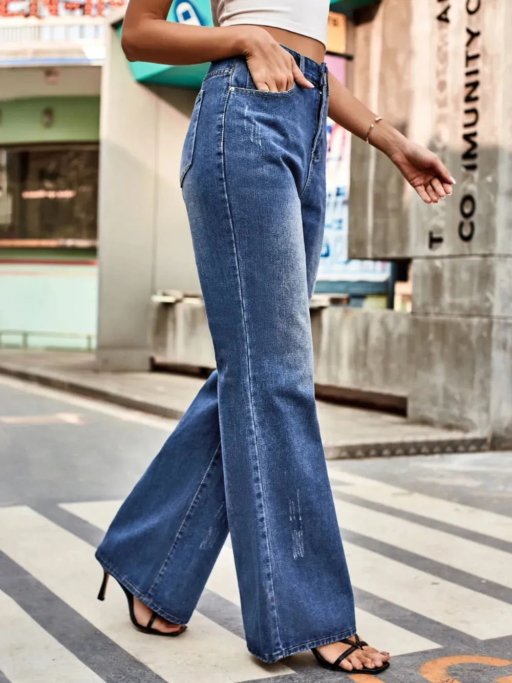 High Rise Bootcut Jeans with Pockets sold by Gigi Laurent product image thumbnail 4