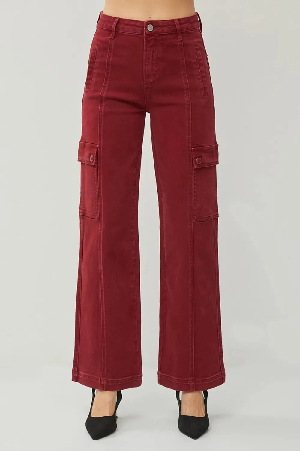 RISEN Full Size High Rise Wide Leg Cargo Jeans sold by Gigi Laurent product image thumbnail 5