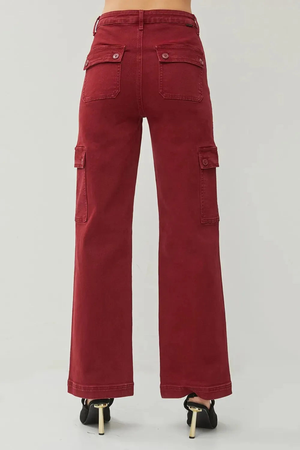 RISEN Full Size High Rise Wide Leg Cargo Jeans sold by Gigi Laurent product image thumbnail 2