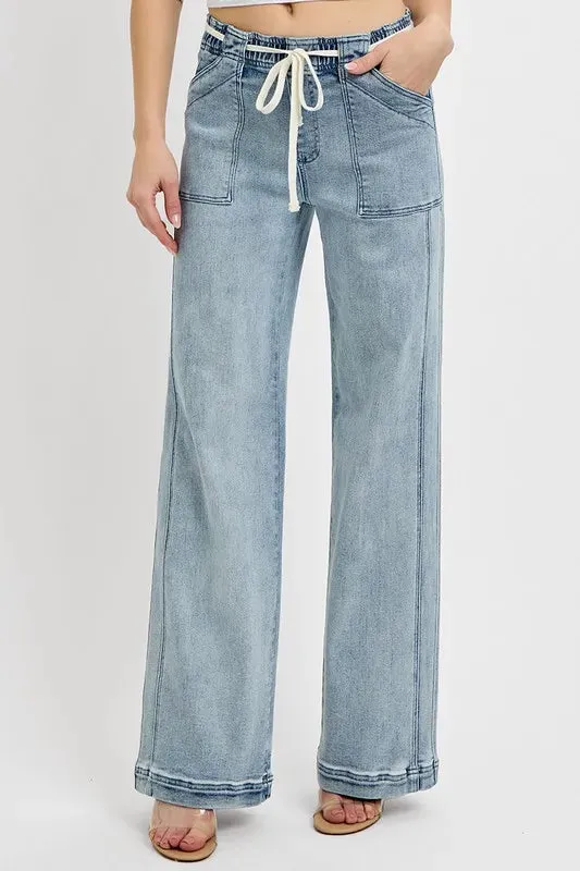 RISEN Full Size Straight Leg Jeans with Pockets Plus Size sold by Gigi Laurent product image thumbnail 2