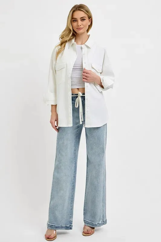 RISEN Full Size Straight Leg Jeans with Pockets Plus Size sold by Gigi Laurent product image thumbnail 5