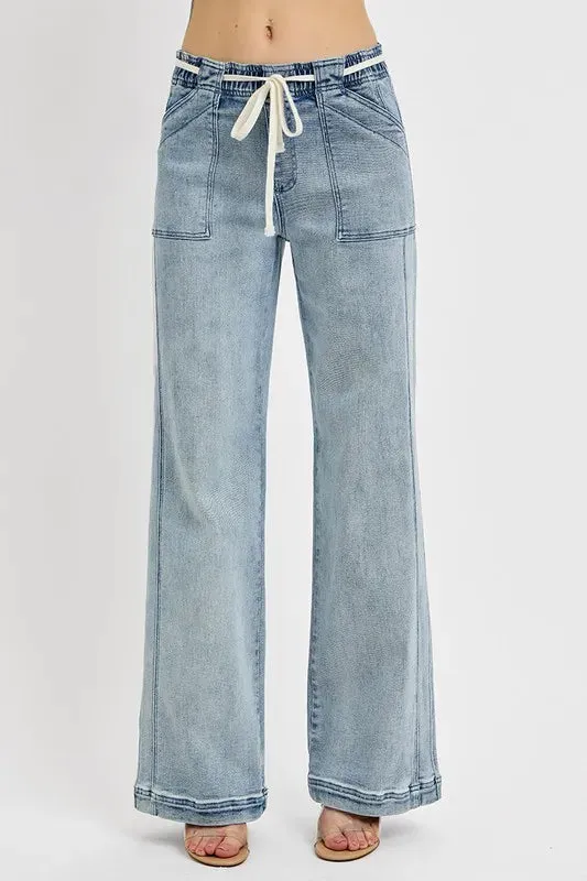 RISEN Full Size Straight Leg Jeans with Pockets Plus Size sold by Gigi Laurent