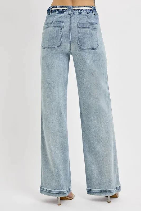 RISEN Full Size Straight Leg Jeans with Pockets Plus Size sold by Gigi Laurent product image thumbnail 4