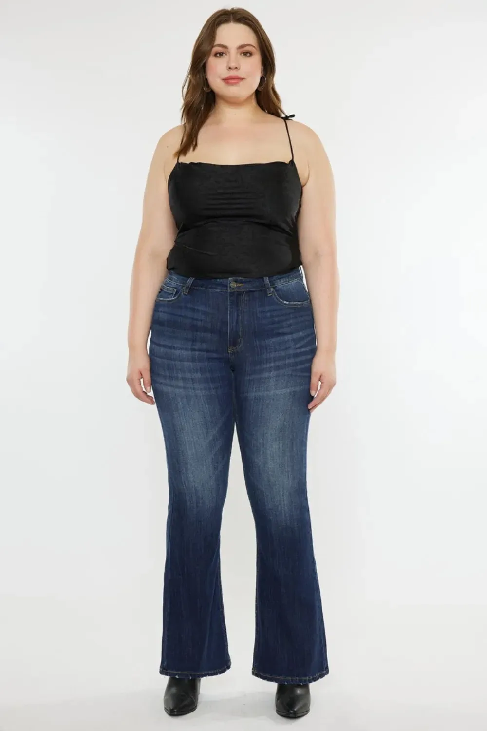 Kancan Full Size Mid Rise Slim Flare Jeans sold by Gigi Laurent product image thumbnail 4